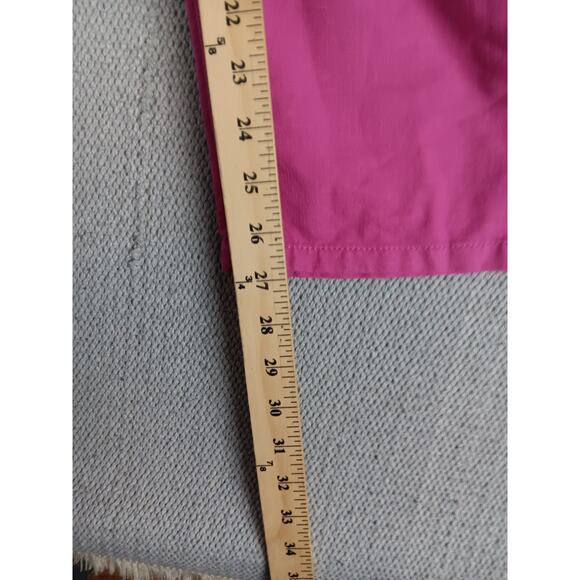 Lauren Conrad Paperbag Pants Womens Large Hot Pink Belted High Waist Lyocell - Picture 13 of 15